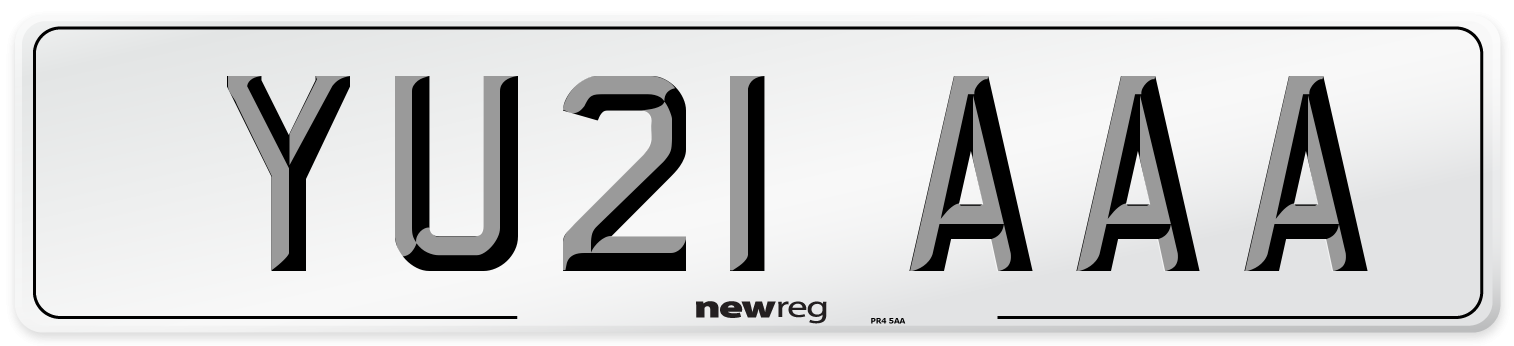 YU21 AAA Number Plate from New Reg